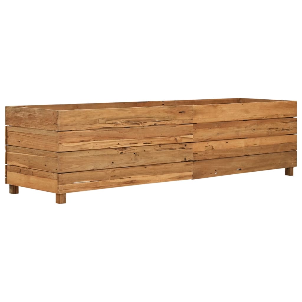 vidaXL Podwyższona donica 150x40x38 cm drewno tekowe z recyklingu/stal