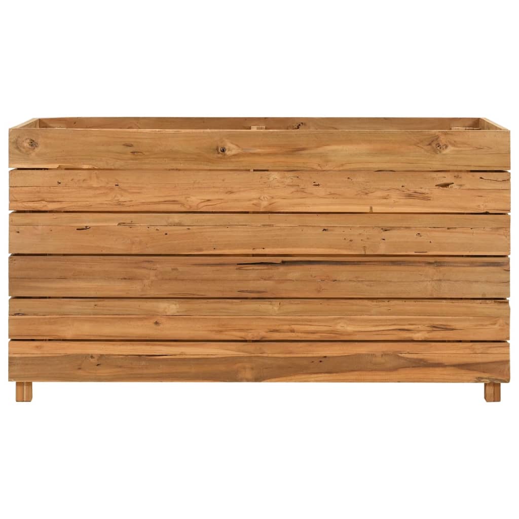 vidaXL Podwyższona donica 100x40x55 cm drewno tekowe z recyklingu/stal