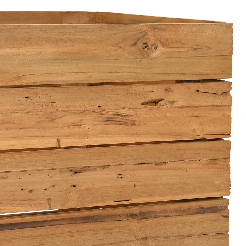 vidaXL Podwyższona donica 100x40x55 cm drewno tekowe z recyklingu/stal