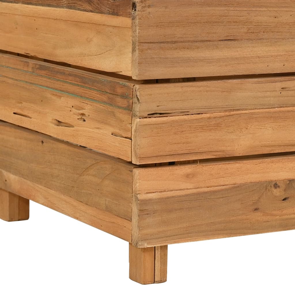 vidaXL Podwyższona donica 100x40x55 cm drewno tekowe z recyklingu/stal