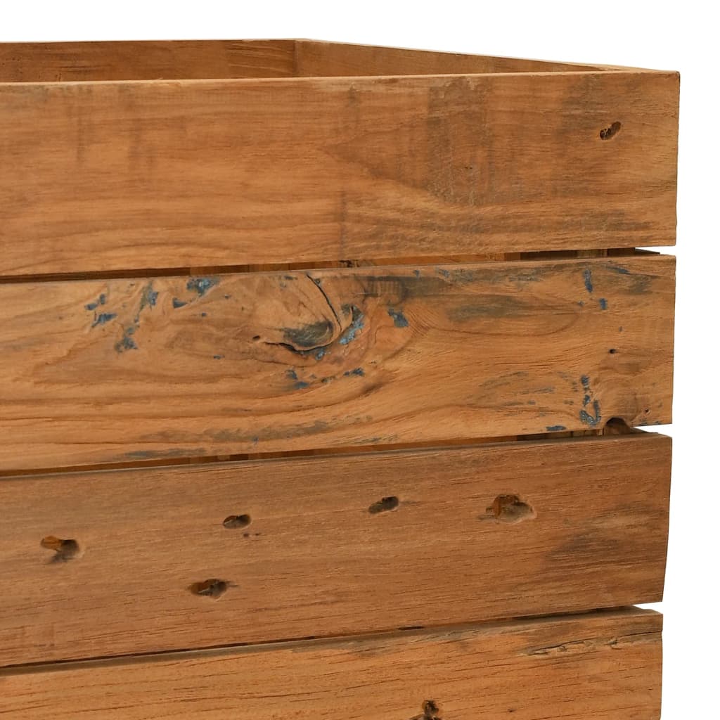 vidaXL Podwyższona donica 150x40x55 cm drewno tekowe z recyklingu/stal