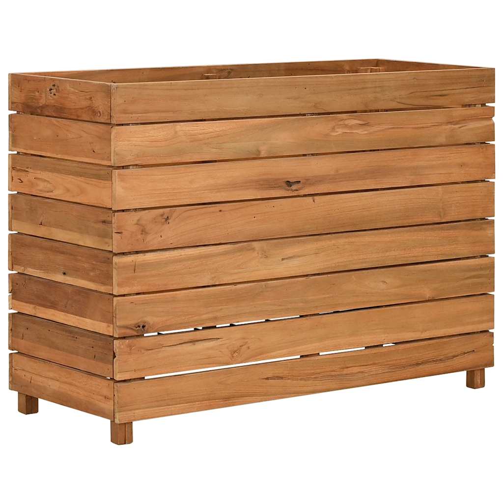 vidaXL Podwyższona donica 100x40x72 cm drewno tekowe z recyklingu/stal