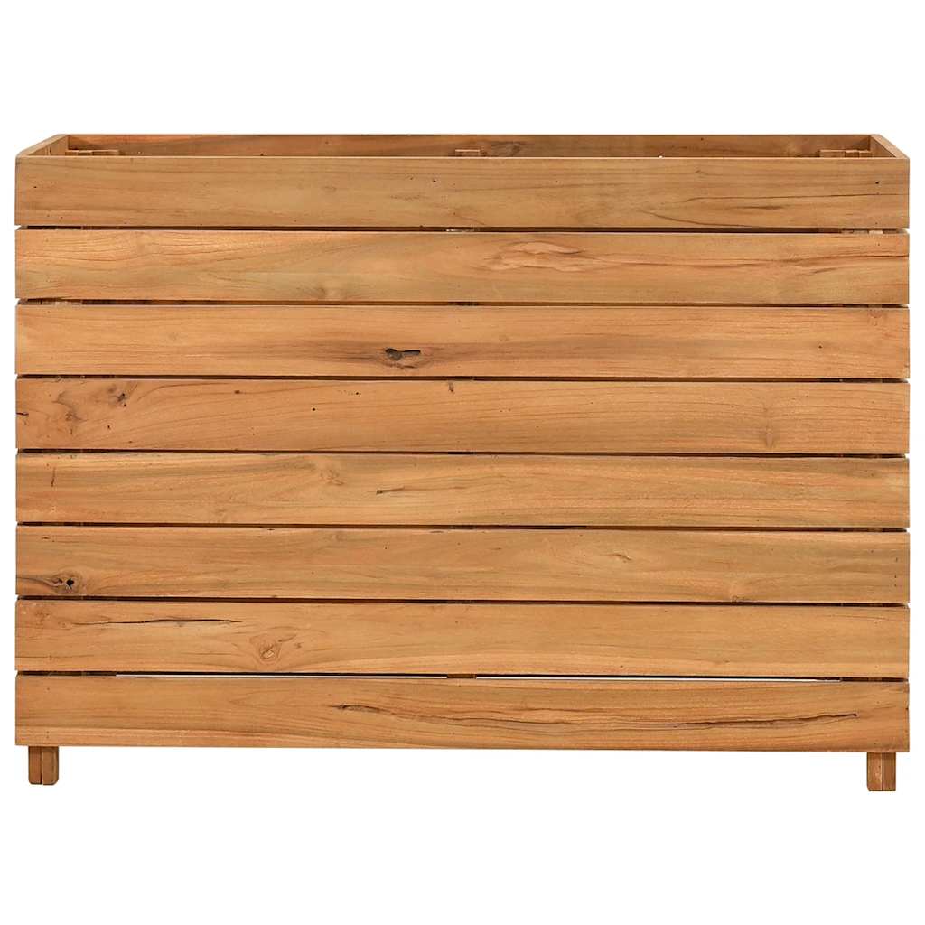 vidaXL Podwyższona donica 100x40x72 cm drewno tekowe z recyklingu/stal