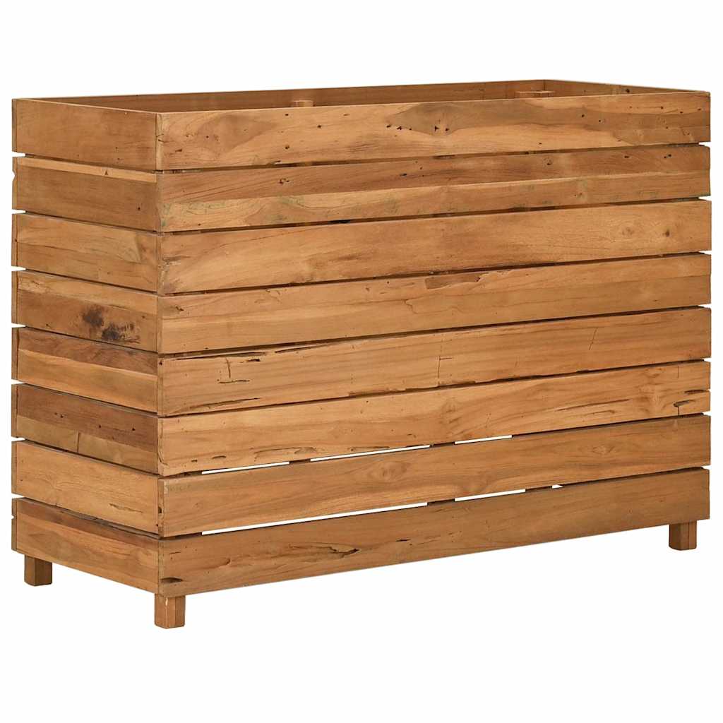 vidaXL Podwyższona donica 100x40x72 cm drewno tekowe z recyklingu/stal