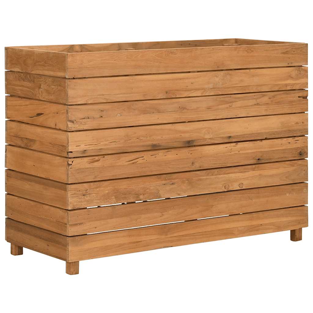 vidaXL Podwyższona donica 100x40x72 cm drewno tekowe z recyklingu/stal