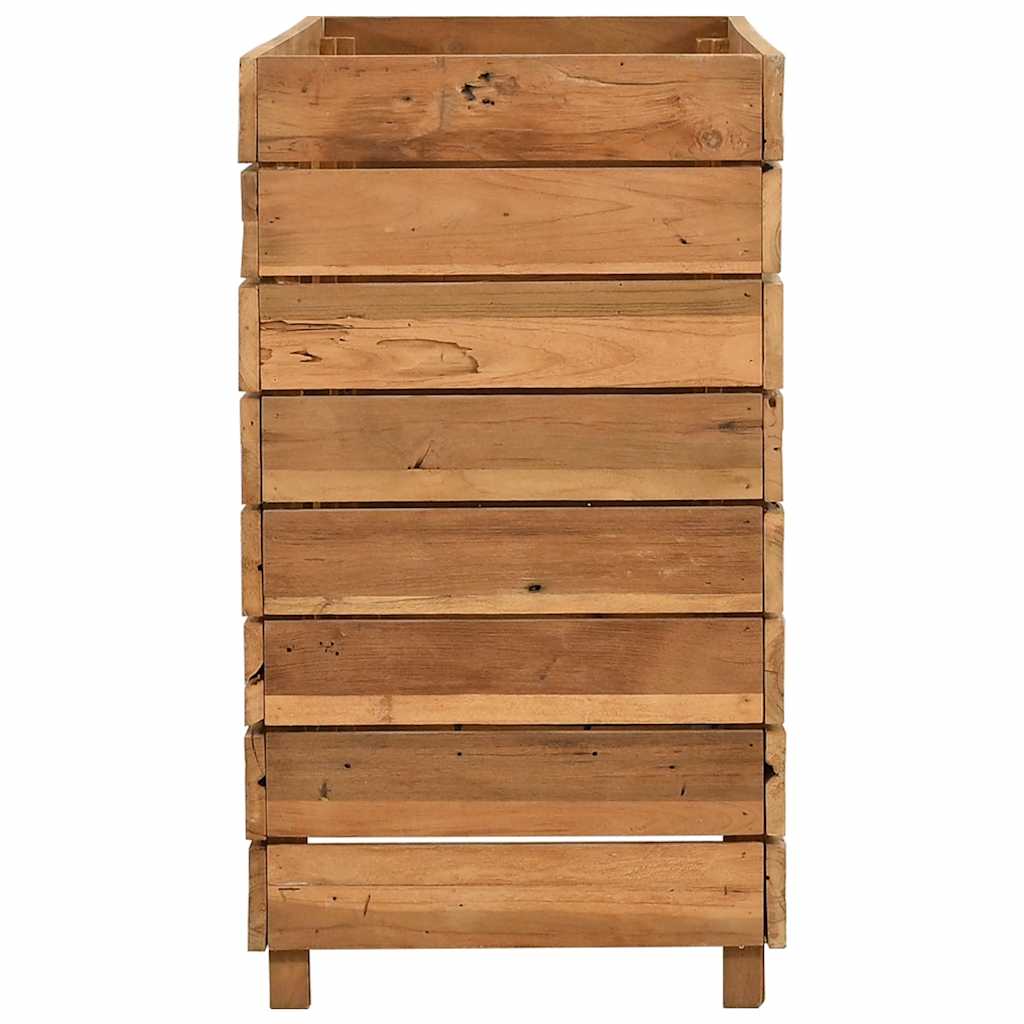 vidaXL Podwyższona donica 100x40x72 cm drewno tekowe z recyklingu/stal