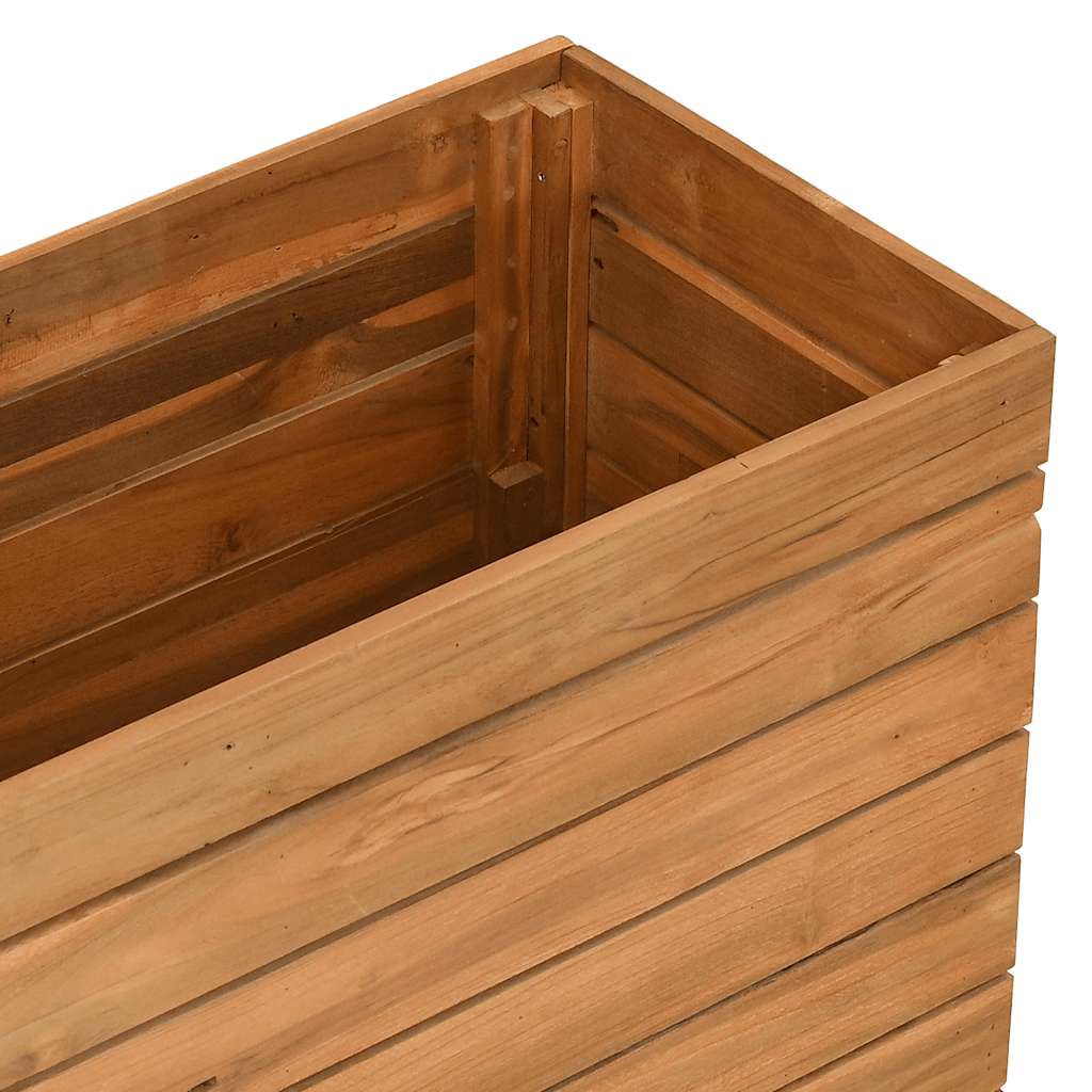 vidaXL Podwyższona donica 100x40x72 cm drewno tekowe z recyklingu/stal