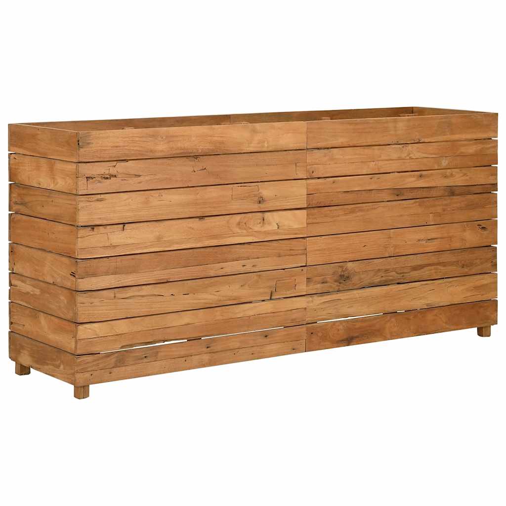 vidaXL Podwyższona donica 150x40x72 cm drewno tekowe z recyklingu/stal