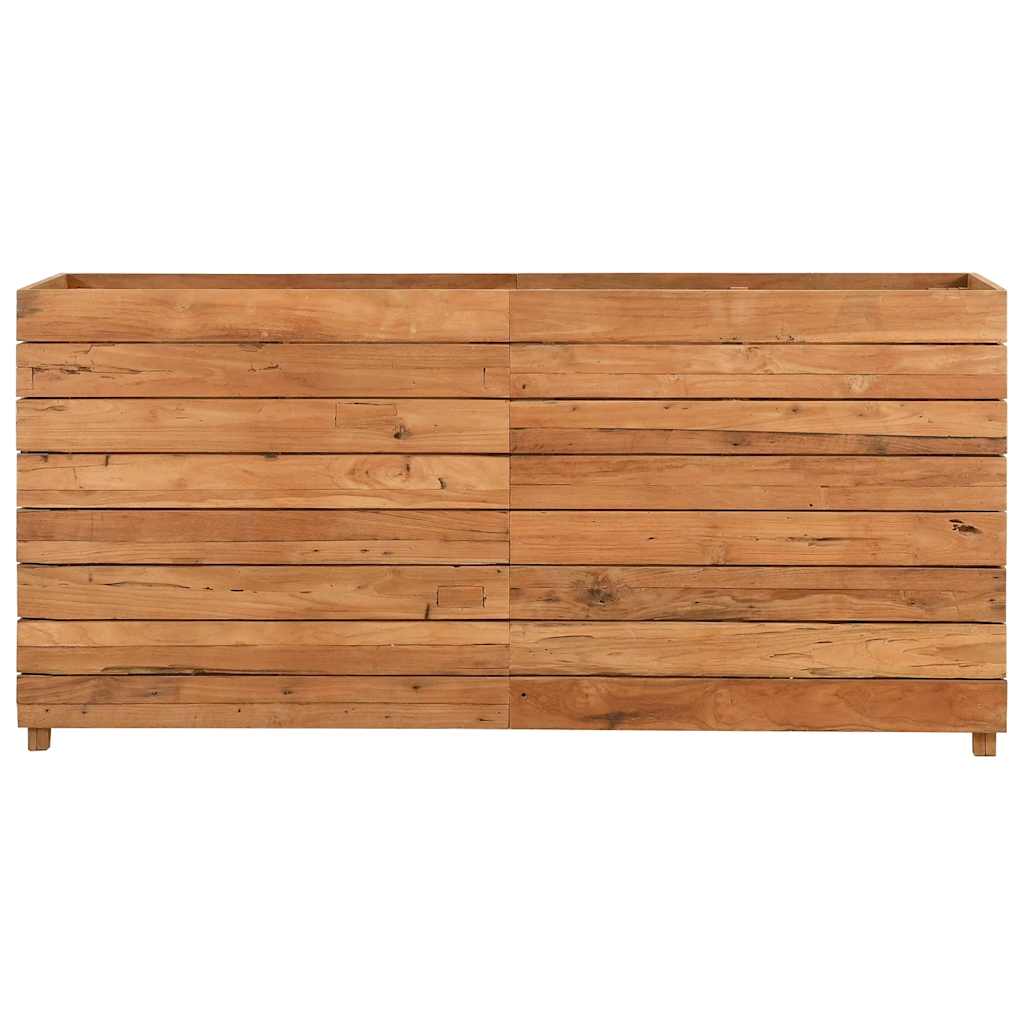 vidaXL Podwyższona donica 150x40x72 cm drewno tekowe z recyklingu/stal