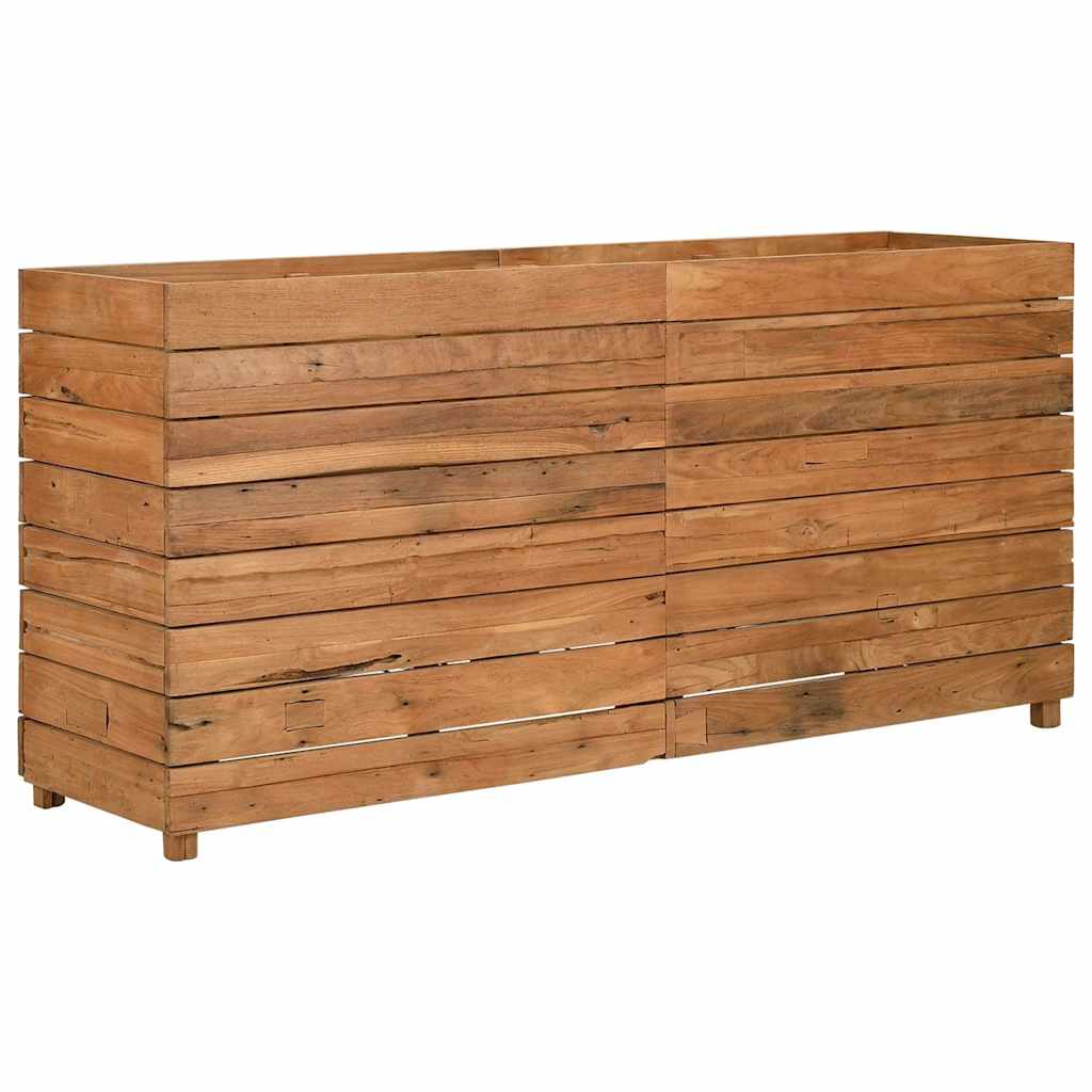 vidaXL Podwyższona donica 150x40x72 cm drewno tekowe z recyklingu/stal