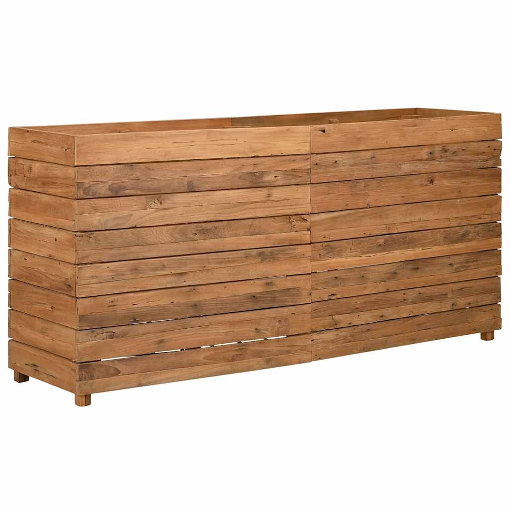 vidaXL Podwyższona donica 150x40x72 cm drewno tekowe z recyklingu/stal