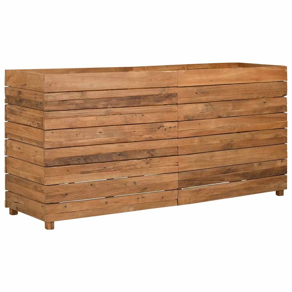 vidaXL Podwyższona donica 150x40x72 cm drewno tekowe z recyklingu/stal