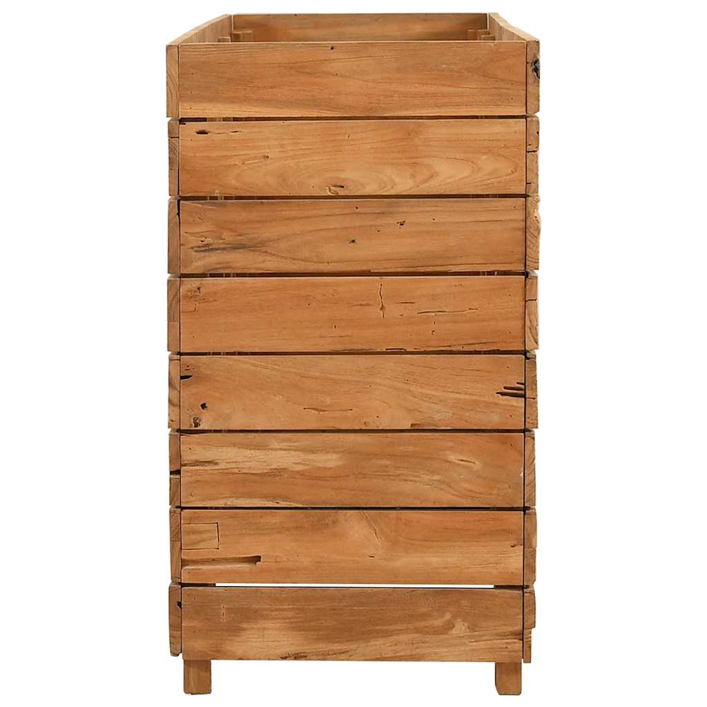 vidaXL Podwyższona donica 150x40x72 cm drewno tekowe z recyklingu/stal