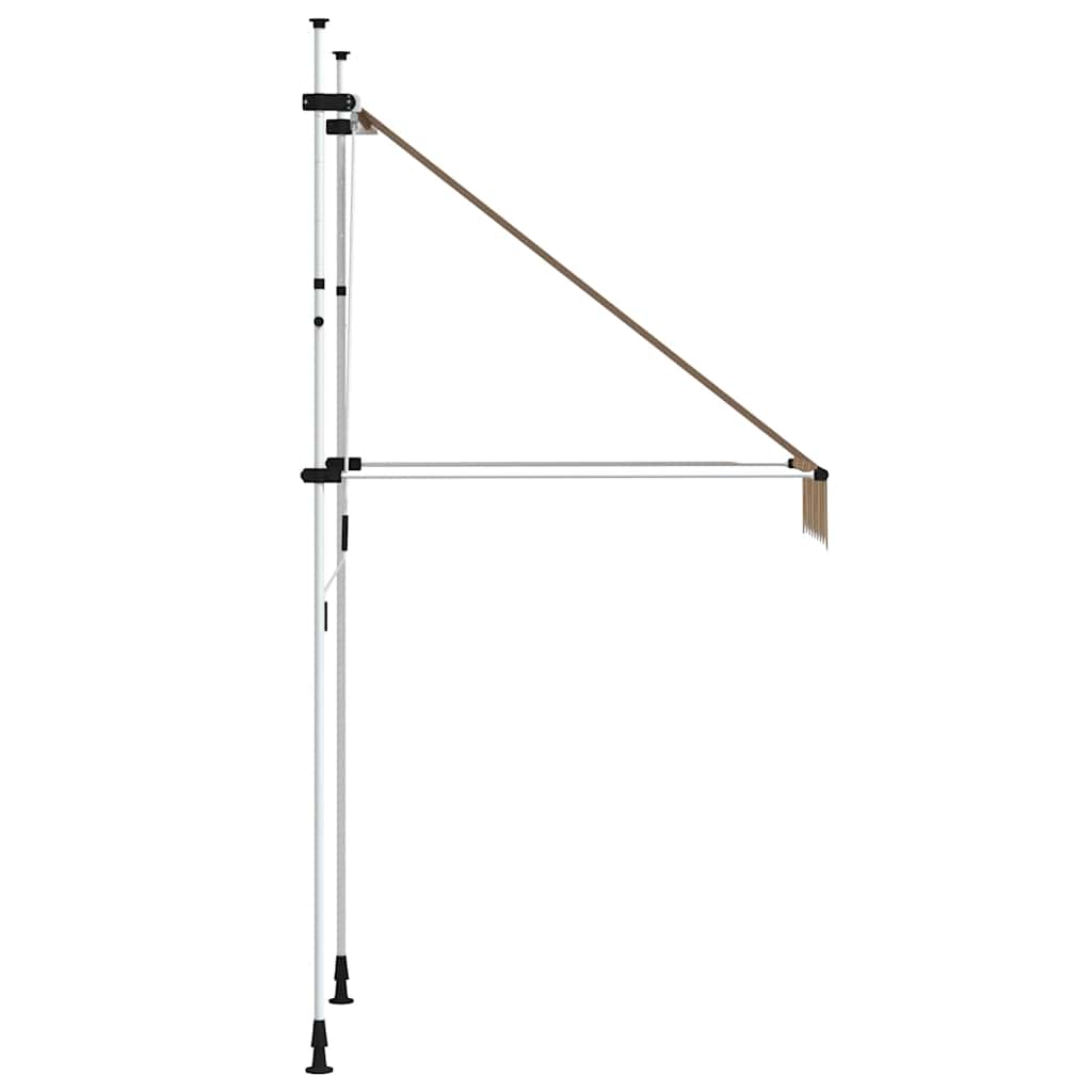 vidaXL Markiza zwijana ręcznie, 100 cm, żółto-niebieskie pasy