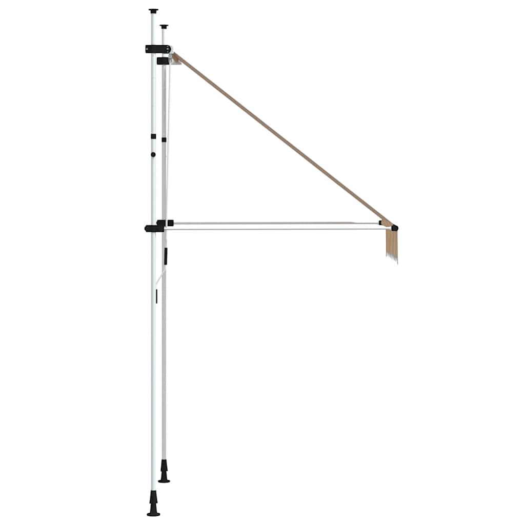 vidaXL Markiza zwijana ręcznie, 100 cm, pomarańczowo-białe pasy