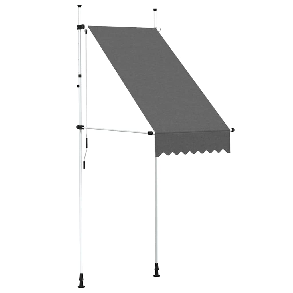vidaXL Markiza zwijana ręcznie, 100 cm, antracytowa