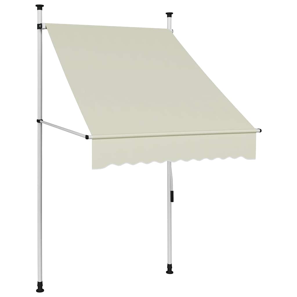 vidaXL Markiza zwijana ręcznie, 100 cm, kremowa