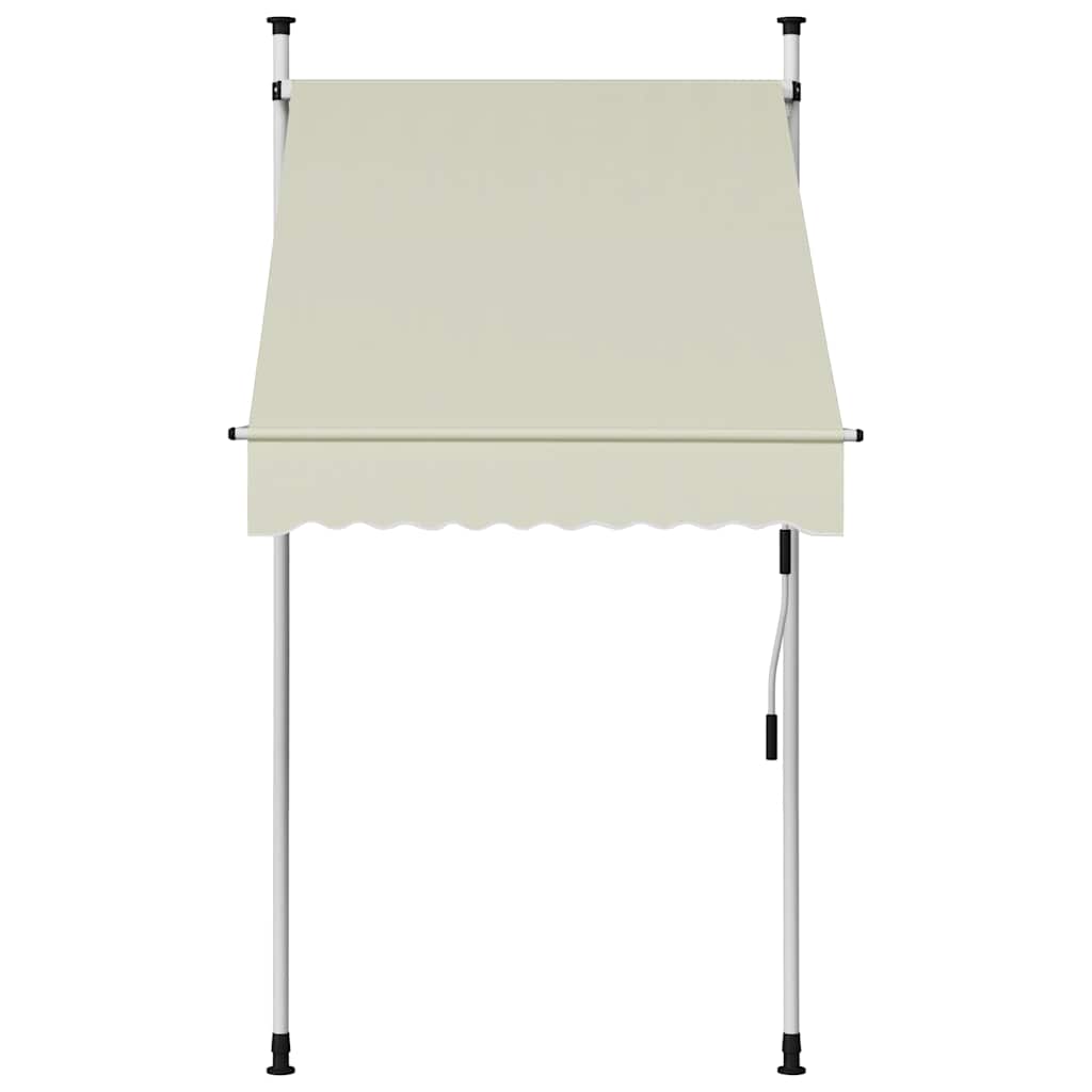 vidaXL Markiza zwijana ręcznie, 100 cm, kremowa