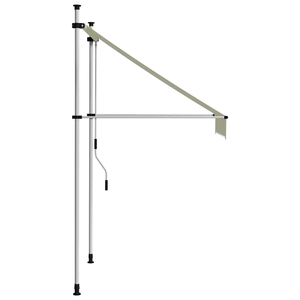 vidaXL Markiza zwijana ręcznie, 100 cm, kremowa