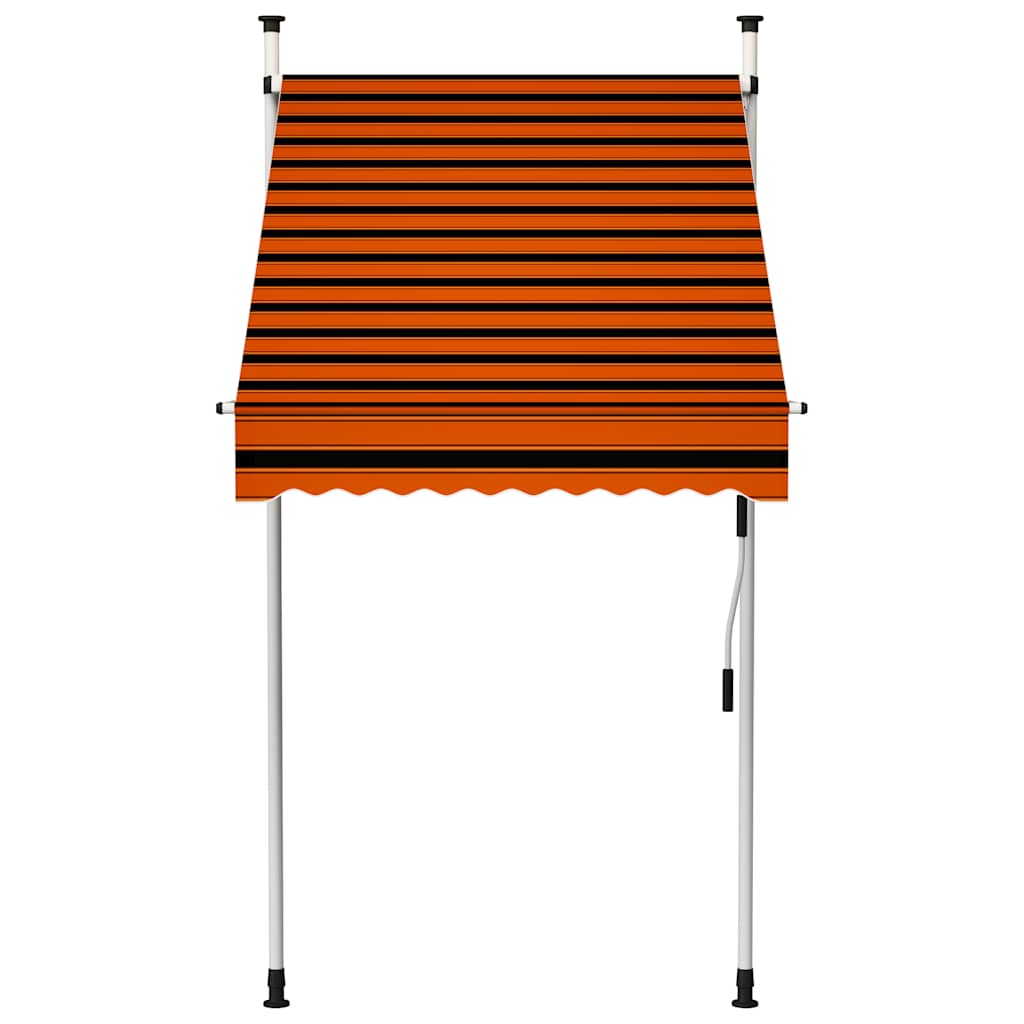 vidaXL Ręcznie zwijana markiza, 100 cm, pomarańczowo-brązowa
