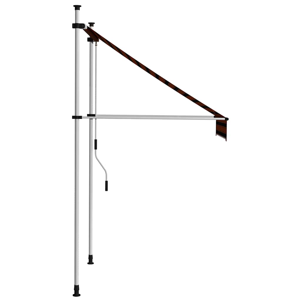vidaXL Ręcznie zwijana markiza, 100 cm, pomarańczowo-brązowa