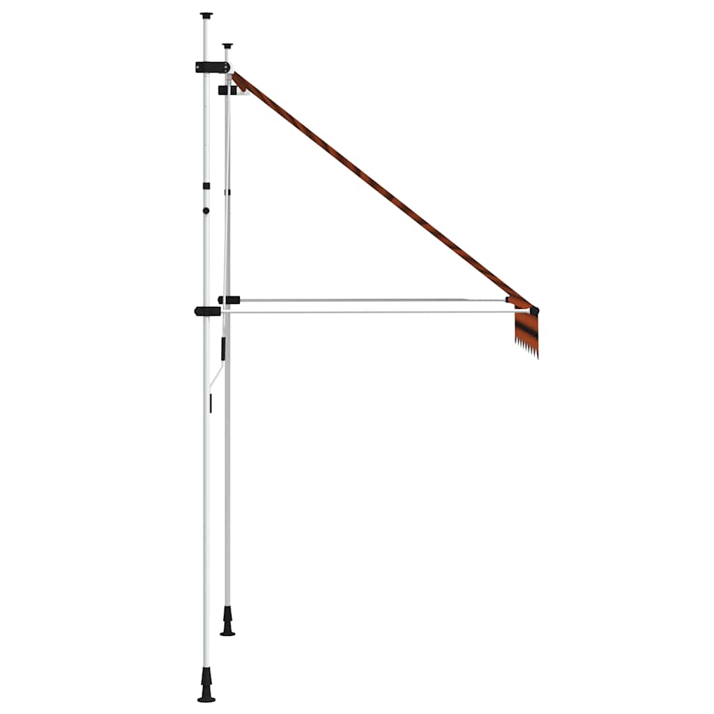 vidaXL Ręcznie zwijana markiza, 150 cm, pomarańczowo-brązowa