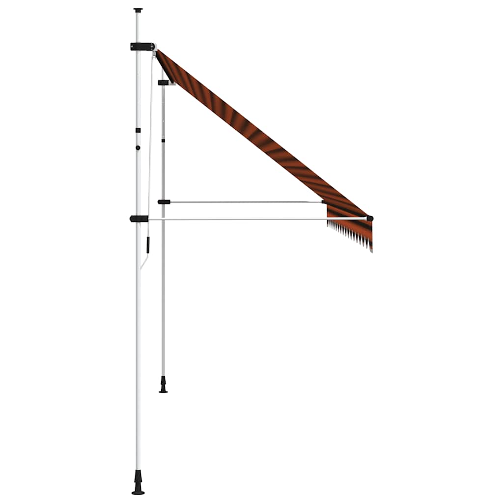 vidaXL Ręcznie zwijana markiza, 400 cm, pomarańczowo-brązowa