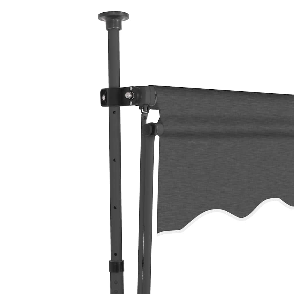 vidaXL Ręcznie zwijana markiza z LED, 200 cm, antracytowa
