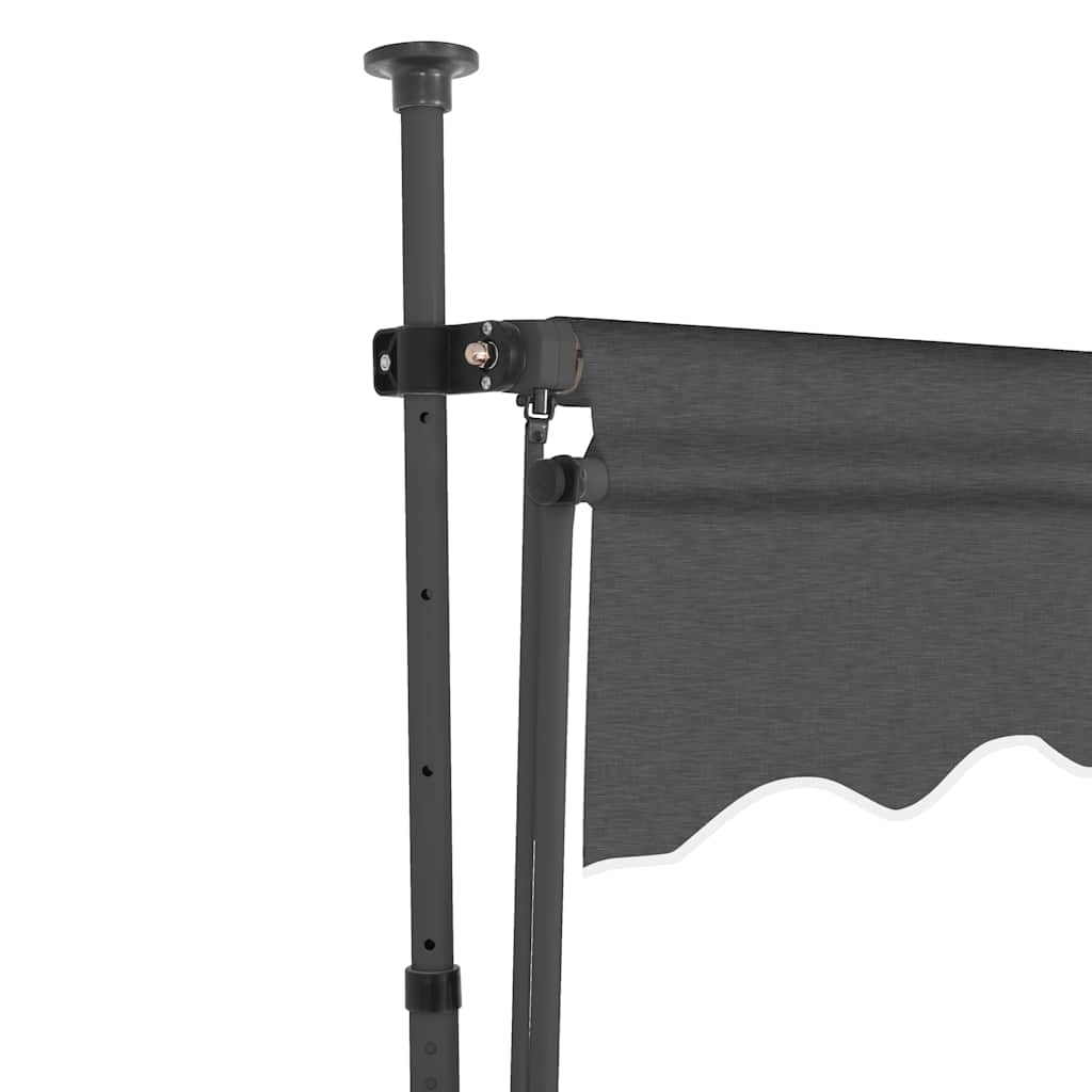 vidaXL Ręcznie zwijana markiza z LED, 350 cm, antracytowa