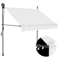 vidaXL Ręcznie zwijana markiza z LED, 150 cm, kremowa