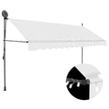 vidaXL Ręcznie zwijana markiza z LED, 400 cm, kremowa