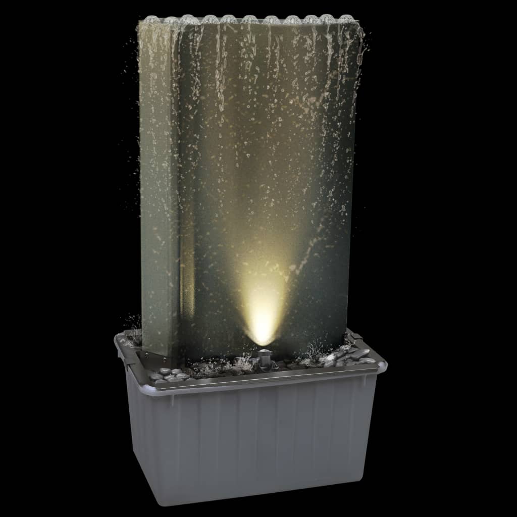 vidaXL Fontanna ogrodowa, srebrna, 60,2x37x122,1 cm, stal nierdzewna