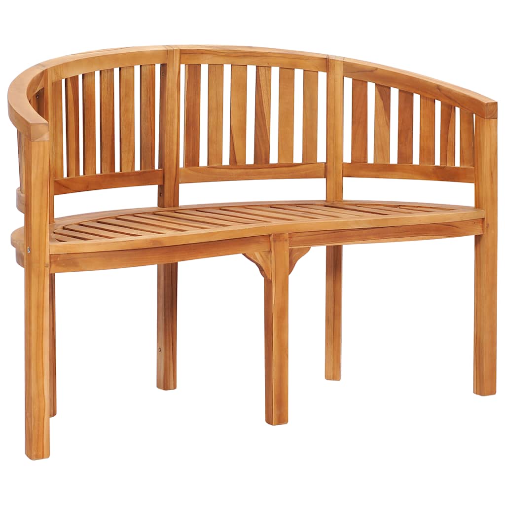 vidaXL Ławka w kształcie banana, 120 cm, lite drewno tekowe