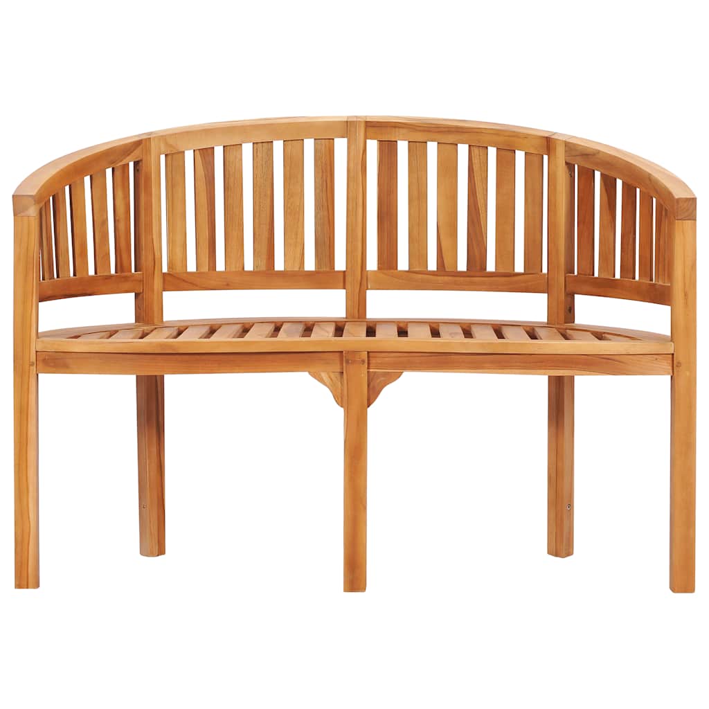 vidaXL Ławka w kształcie banana, 120 cm, lite drewno tekowe