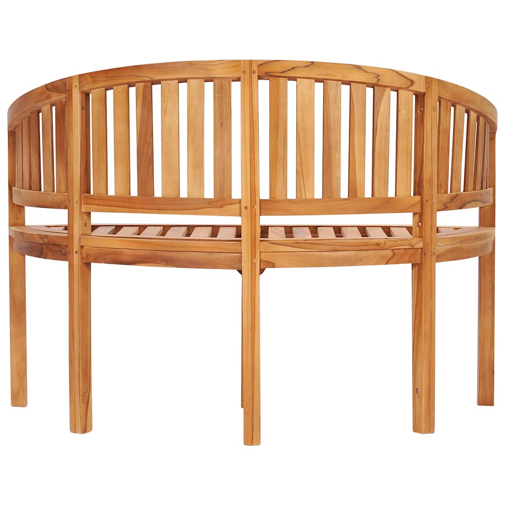 vidaXL Ławka w kształcie banana, 120 cm, lite drewno tekowe