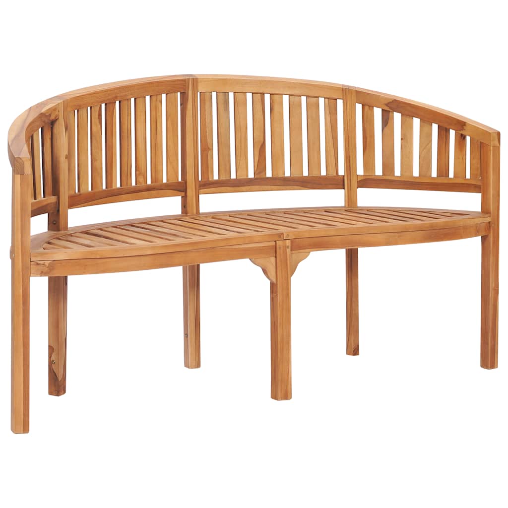 vidaXL Ławka w kształcie banana, 151 cm, lite drewno tekowe