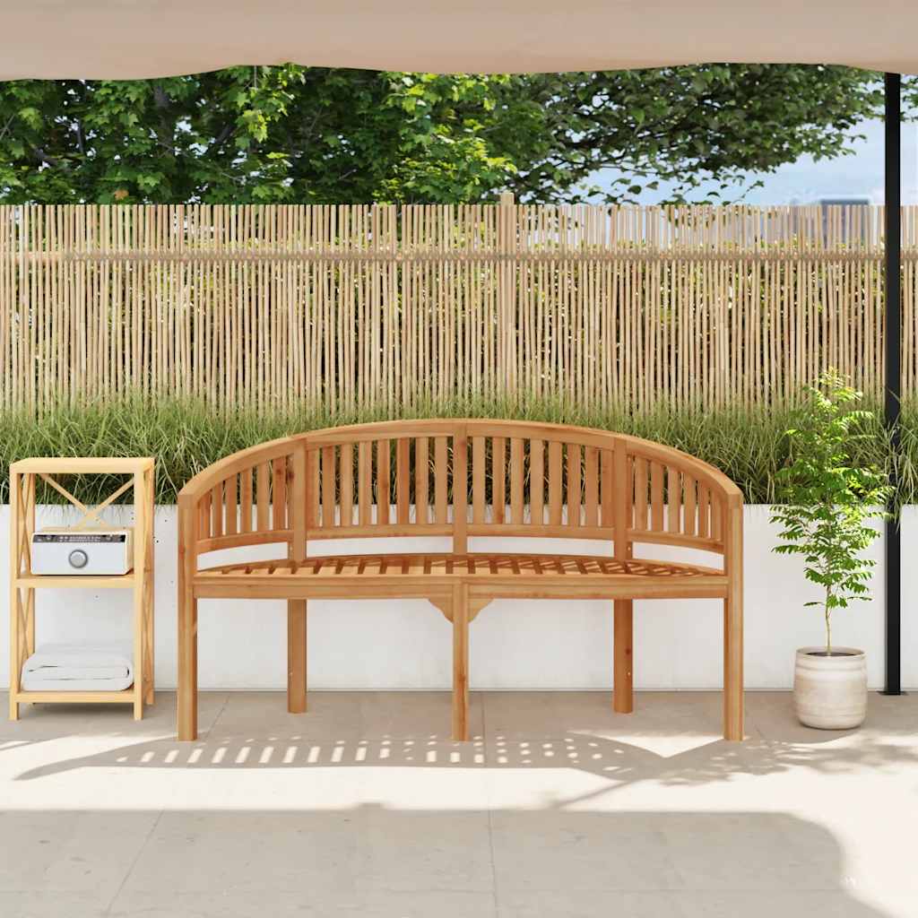 vidaXL Ławka w kształcie banana, 151 cm, lite drewno tekowe
