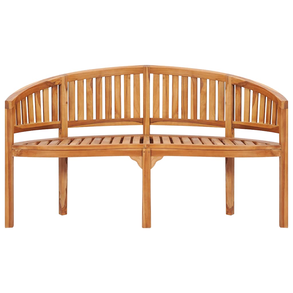 vidaXL Ławka w kształcie banana, 151 cm, lite drewno tekowe