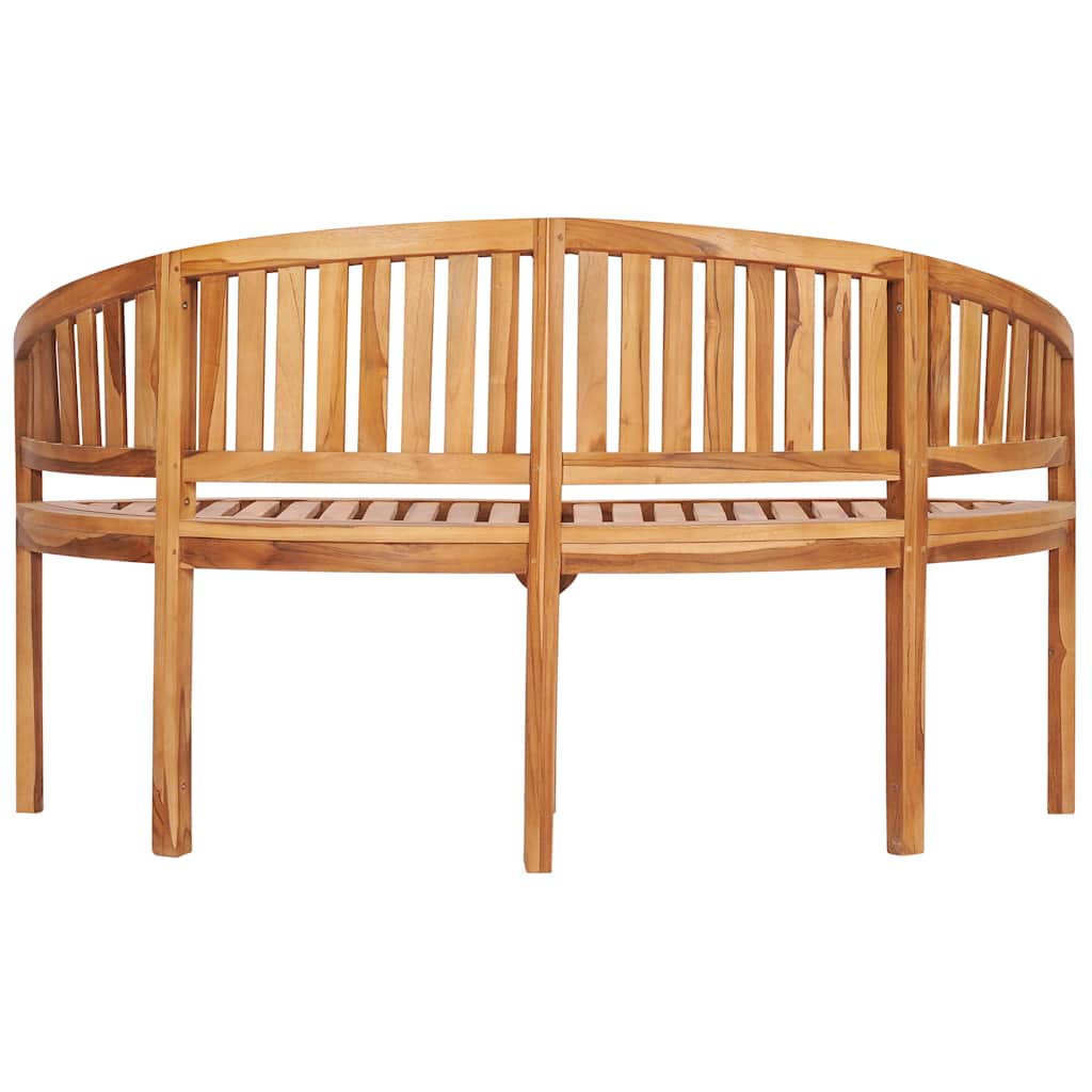 vidaXL Ławka w kształcie banana, 151 cm, lite drewno tekowe