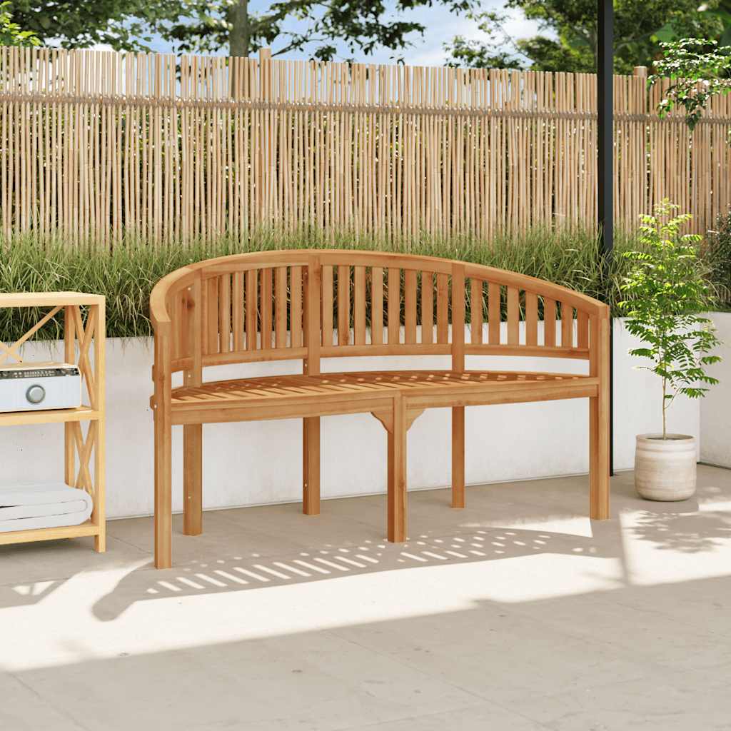 vidaXL Ławka w kształcie banana, 151 cm, lite drewno tekowe