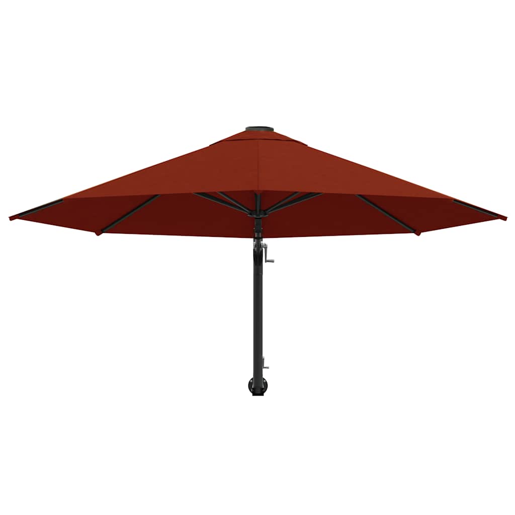 vidaXL Parasol ścienny na metalowym słupku, 300 cm, kolor terakota