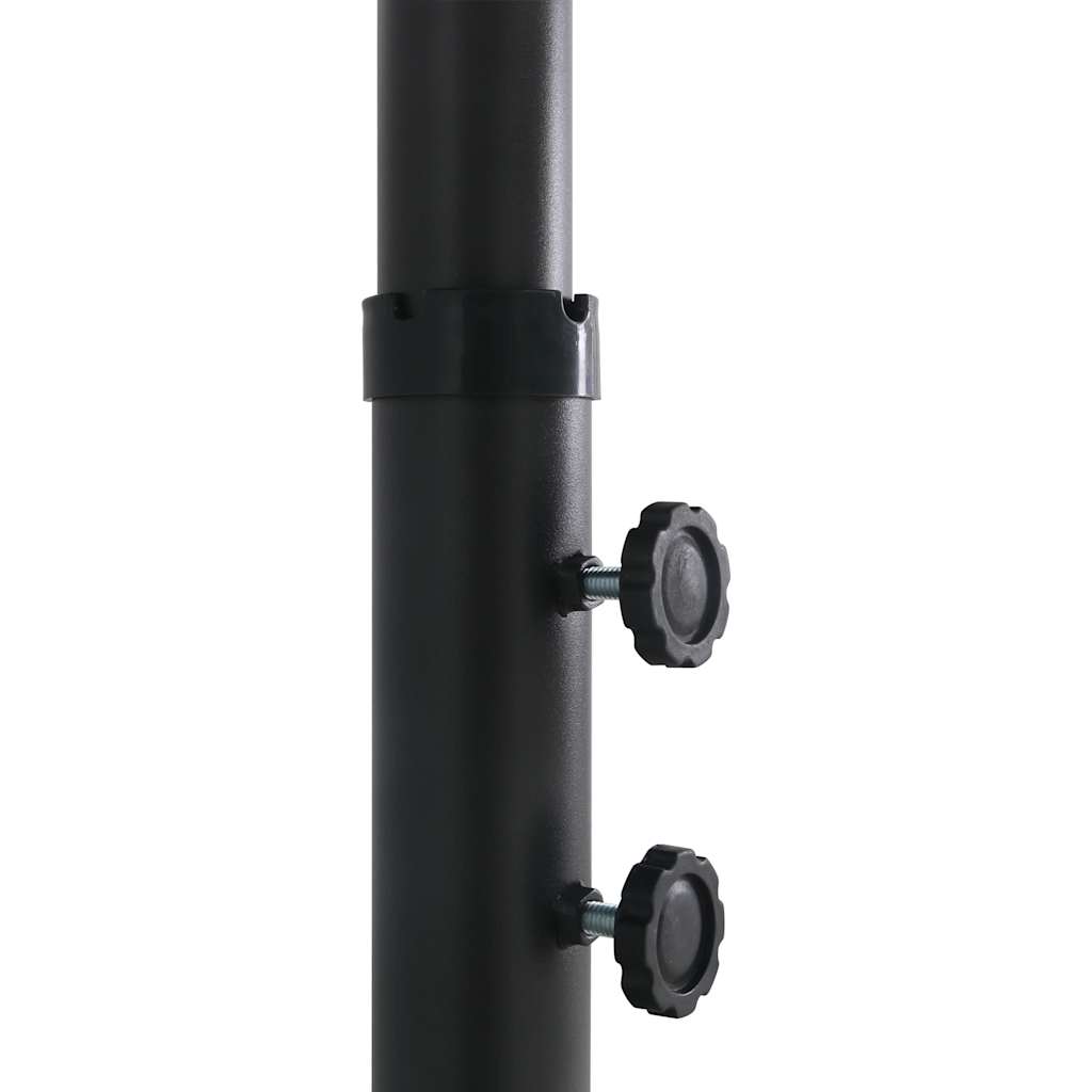 vidaXL Parasol ogrodowy na słupku aluminiowym, 460 x 270 cm, czarny