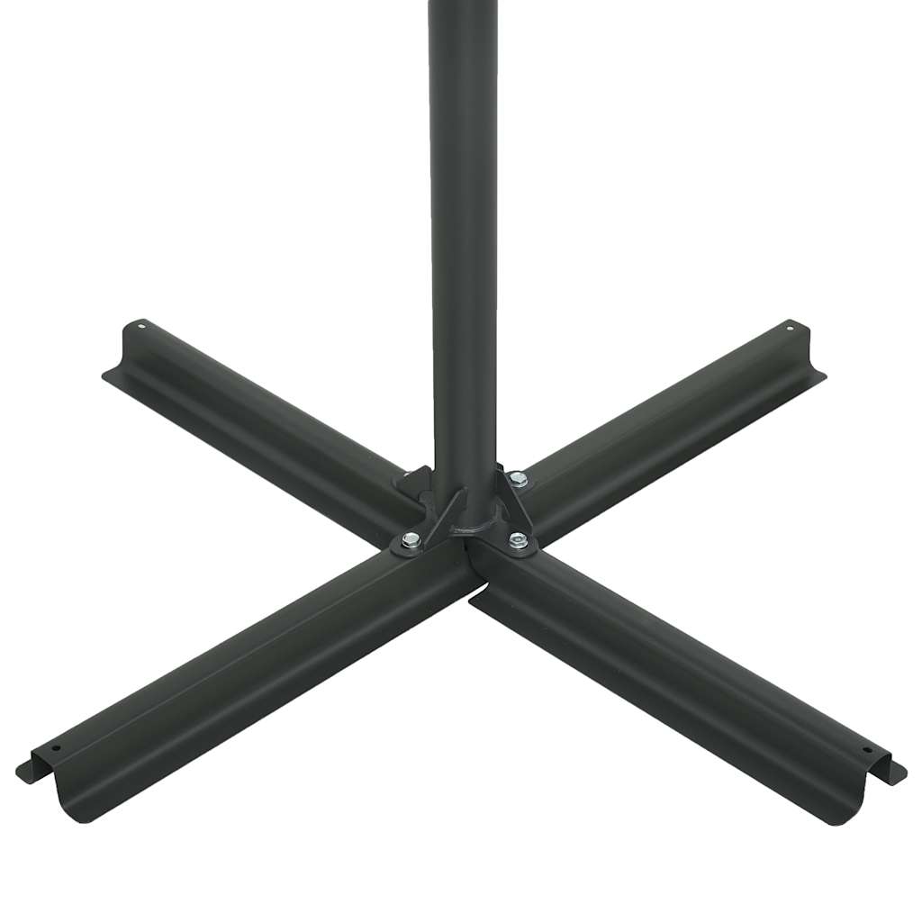 vidaXL Parasol ogrodowy na słupku aluminiowym, 460 x 270 cm, czarny