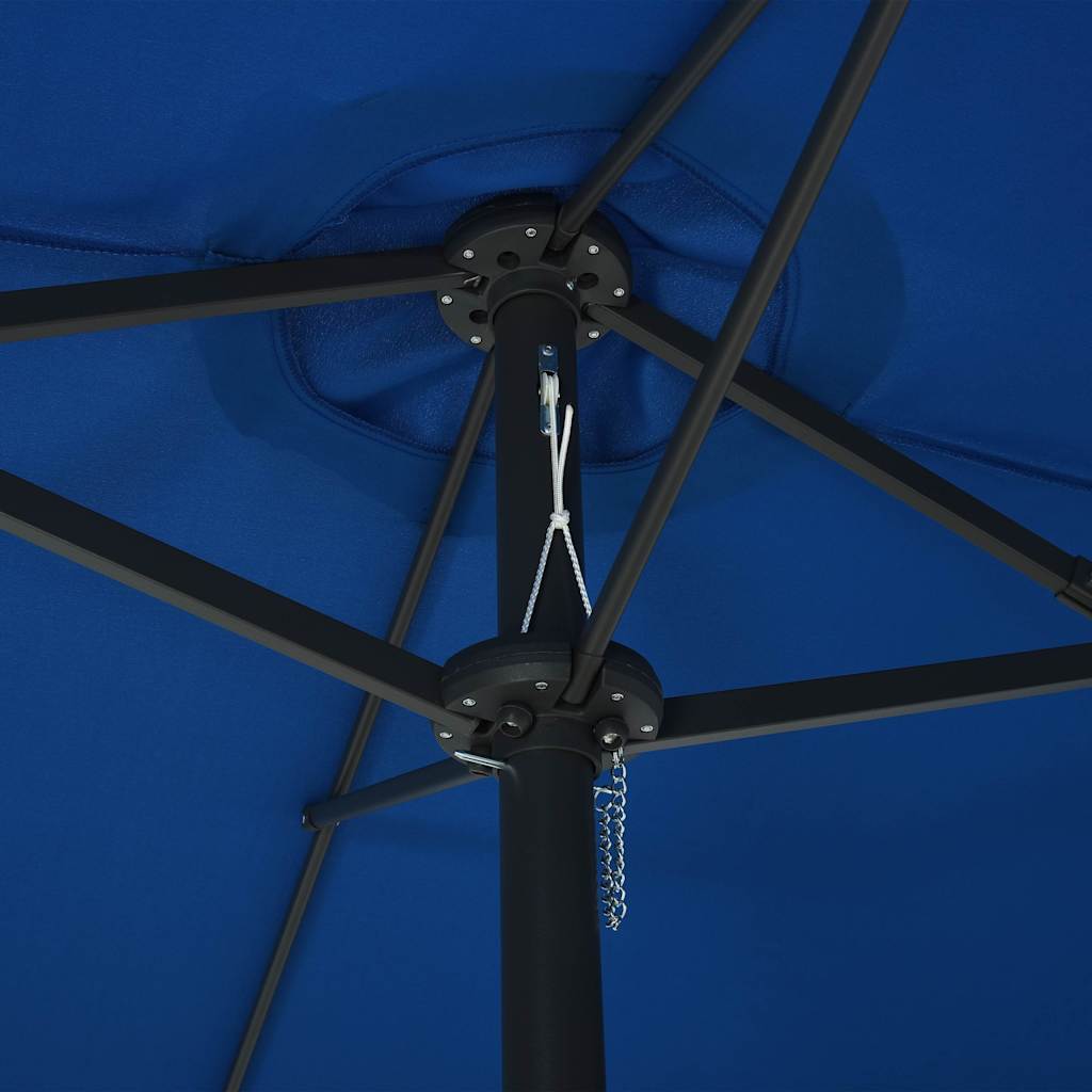 vidaXL Parasol ogrodowy na słupku aluminiowym, 460 x 270 cm, niebieski