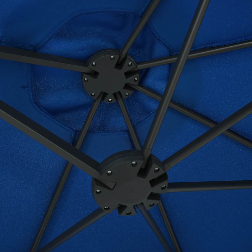 vidaXL Parasol ogrodowy na słupku aluminiowym, 460 x 270 cm, niebieski