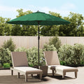 vidaXL Parasol ogrodowy na słupku aluminiowym, 270 cm, zielony