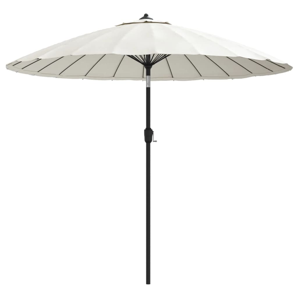 vidaXL Parasol ogrodowy na słupku aluminiowym, 270 cm, piaskowy