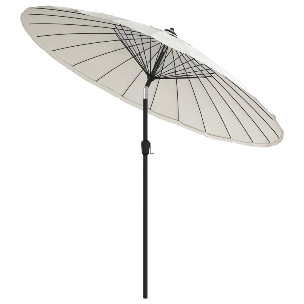 vidaXL Parasol ogrodowy na słupku aluminiowym, 270 cm, piaskowy