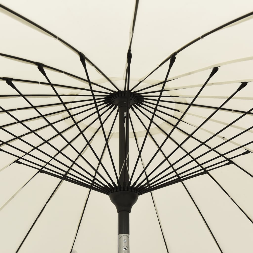 vidaXL Parasol ogrodowy na słupku aluminiowym, 270 cm, piaskowy