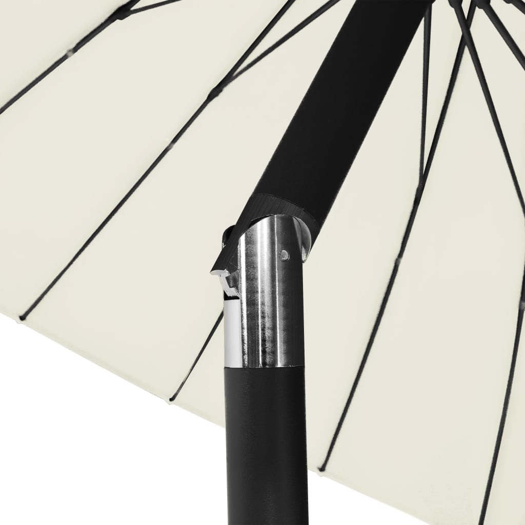 vidaXL Parasol ogrodowy na słupku aluminiowym, 270 cm, piaskowy